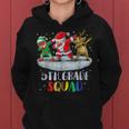 5Th Grade Squad Dabbing Santa Christmas Reindeer Teacher Women Hoodie