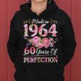 60 Year Old Made In 1964 Birthday Floral 60Th Birthday Women Women Hoodie