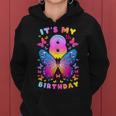 8Th Birthday Girl 8 Years Butterfly Number 8 Women Hoodie