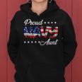 American Flag Bold Proud Navy Aunt Women Hoodie