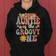 Auntie Of Groovy One Matching Family 1St Birthday Party Women Hoodie