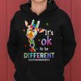 Autism Awareness Acceptance Giraffe Its Ok To Be Different Women Hoodie