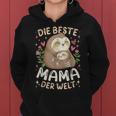 Beste Mama Der Welt Faultiere Mutter Mit Kind Muttertag Kapuzenpullover für Damen