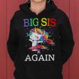 Big Sister Again Unicorn Sibling Older Daughter Unicorn Women Hoodie