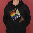 Black Gay Proud Progress Pride Flag Rainbow Vintage Women Hoodie