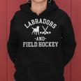 Black Yellow Chocolate Lab Mom Dad And Field Hockey Labrador Women Hoodie