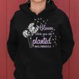 Bloom Where You Are Planted Dandelion Purple Up Military Kid Women Hoodie