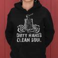 Blue Collar Mechanic Dirty Hands Quote Women Hoodie