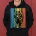 Bobcat Portrait Vintage Style Mom Dad Women Hoodie