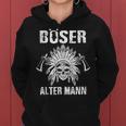 Böser Alter Mannatertagintage Opa Papa Indianer Tomahawk Kapuzenpullover für Damen