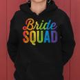 Bride Squad Lgbt Rainbow Flag Lgbt Pride Ally Bachelorette Women Hoodie