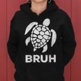 Bruh Meme Sea Turtle Retro Earth Day 2024 Ns Boys Women Hoodie