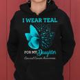 Butterfly For My Daughter Support Cervical Cancer Awareness Women Hoodie