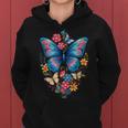 Butterfly With Flowers I Aesthetic Butterfly Women Hoodie