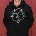 Christian Daughter Of A King Floral Wreath Bible Quote Women Hoodie