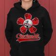 Cincinnati Baseball Flower I Love Cincinnati Baseball Spirit Women Hoodie