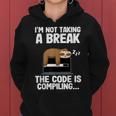 The Code Is Compiling Coder Sloth Coding Programmateur Amusant Sweat à capuche femme