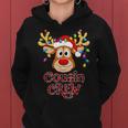 Cousin Crew Christmas Reindeer Santa Hat Xmas Women Women Hoodie