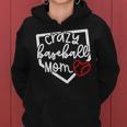 Crazy Baseball Mom Softball Baseball Mama Cute Women Hoodie