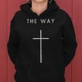 The Way Cross Minimalist Christian Religious Jesus Women Hoodie