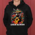 Cute Donkey Cinco De Mayo Mexican Holiday Guitar Music Women Hoodie