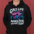 Cute Monster Truck Birthday Party Girl Like Monster Truck Women Hoodie