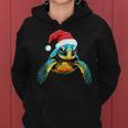 Cute Sea Turtle Christmas Santa Hat Xmas Pajama Women Hoodie