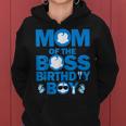 Dad And Mom Of The Boss Birthday Boy Baby Family Party Decor Women Hoodie