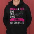 Damen Mama Und Ich Sind Uns Einig Papa Ist Der Beste Mit-Ausschnitt Kapuzenpullover für Damen