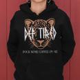 Def Tired Pour Some Coffee On Me Mom Leopard Mother's Day Women Hoodie