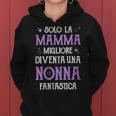 Día De La Madre Y La Abuela Italiana Festa Mamma E Nonna Cuello Sudadera con capucha para mujer
