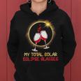 Drinking Wine And Watching My Total Solar Eclipse Glasses Women Hoodie