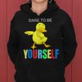 Duck Dabbing Autism Awareness Dare To Be Yourself Women Hoodie