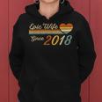 Epic Wife Since 2018 Vintage Wedding Anniversary Women Hoodie