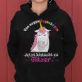 Evil Unicorn Clatscht Glitter Rainbow Fun Kapuzenpullover für Damen