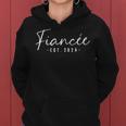 Fiancée Est 2024 Future Wife Engaged Her Engagement Women Hoodie