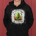 In A Field Of Flowers Be A Pickle Butterfly Flora Bleached Women Hoodie