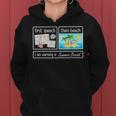 First Speech Then Beach I Am Earning A Summer Break Teacher Women Hoodie