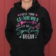 First Time Grandma Let The Spoiling Begin Mom Grandmas Day Women Hoodie