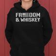 Freedom & Whiskey Usa Flag 4Th Of July Drinking Women Hoodie