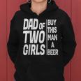 Daddy Dad Of Two Girls Father's Day From Daughter Women Hoodie