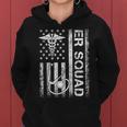 Er Nurse Doctor Emergency Room Hospital Squad Flag Us Women Hoodie