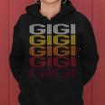 Gigi Retro Wordmark Pattern -Intage Style Kapuzenpullover für Damen