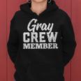 Gray Crew Member Matching Family Name Women Hoodie