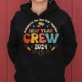 Groovy 2024 New Year's Crew Family Couple Friends Matching Women Hoodie
