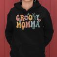 Groovy Momma Retro Mom Matching Family 1St Birthday Party Women Hoodie