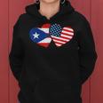 Half American Puerto Rican Girl Usa Puerto Rico Flag Boricua Women Hoodie