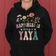 Happiness Is Being A Yaya Floral Yaya Mother's Day Women Hoodie
