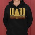 Idaho Vintage Tree State Pride Camping Hiking Idaho Women Hoodie