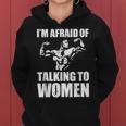 I'm Afraid Of Talking To Entrenamiento Satírico Sudadera con capucha para mujer